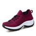 Large Size Mom's Rocking Socks Casual Flying Woven Women's Shoes, Lace Up Thick Soled Shoes_vogvips.com