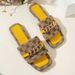 New Square Head Thick-soled Metal Buttons Outside To Wear A Line Flip-flops Woman_vogvips.com
