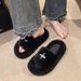 Chic Faux Fur Cloud Slides For Women - Ultra-Soft Plush Indoor Outdoor Open Toe Bedroom Slippers_vogvips.com