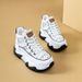 Platform Height-Increasing Dad For Women 2025 Summer New Lace-Up Fashionable Women's Shoes Color-Block Hollow Breathable_vogvips.com