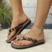 2026 New Large Size Cross-Border Thick-Soled Flip-Flops With Rhinestone Flowers, European And American Fashion Thong_vogvips.com