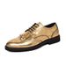 Euro Step 2019 Spring Men's British Style Fashion Korean Version Low-top Lace-up Brogue Casual Leather Shoes Large Size_vogvips.com