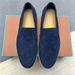 LP Genuine Lazy One Foot Loafers 2025 New Casual Low Heel Cowhide Dark Brown Leather Shoes_vogvips.com