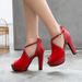 2019 Spring High-Heeled Boots In Royal Blue, Red, Black, Adult Default Options, European And American Style, In-Stock,_vogvips.com