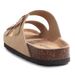 Evshine Leather Footed Clogs Sandals For Women Fashion Flat Mul Slippers With Arch Support Men Double Buckle Cork_vogvips.com
