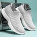 Men's New Style Flying Woven Breathable And Odorless Casual Polyurethane Lightweight One Foot Cloth Shoes, High_vogvips.com