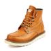 European Warm Series Unisex Carter Shoes Martin Men British Style High Top Ankle Leather Autumn Winter Yellow Work Boots_vogvips.com