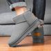 Winter Snow Boots For Men & Women - Cozy Fleece-Lined Slip-On Shoes With Thick Rubber Sole, Warm & Comfortable For Cold Weather_vogvips.com