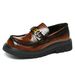 Big head leather shoes men's leather bright face business casual fashion wide feet thick sole one foot Wear dress shoes_vogvips.com
