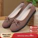 Women's French Style Low Cut Loafers Red round Toe with Bow Hidden Heel Soft Sole Trendy Shoe for Spring And Autumn 2025_vogvips.com