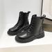 Martin Children's Winter New Versatile Slimming Leather Surface Waterproof Thick Sole With Plush Warm Cotton Boots_vogvips.com