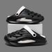 2025 New Summer Men's Cave Shoes Beach Outdoor Wearing, Stepping On Shit Feeling EVA Simple Sports Dual Purpose Slippers_vogvips.com
