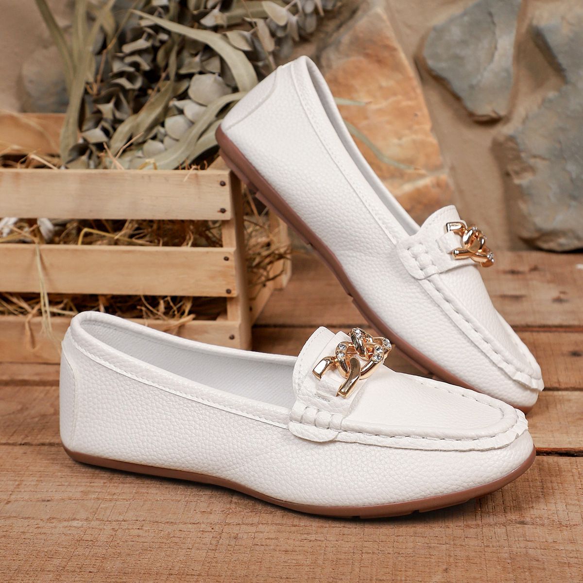 Women's Plus Size Flat Loafers Autumn Fashionable Lightweight Breathable Comfortable High_vogvips.com