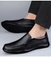 Driving Casual Men's Shoes Grandpa Dad Leather Shoes Beanie Shoes Soft-soled Loafers_vogvips.com