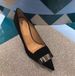 New Apricot High Heels Stiletto Black Professional Shoes Light Mouth Pointed Women S Single_vogvips.com