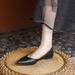 Women's Work 2026 New Model, Pointed Toe, Sole, Soft Leather, Shallow Mouth, Flat, Suitable For Interviews And Banking,_vogvips.com