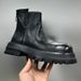European Warm Series Martin Short With Fleece Lining Warm Men's Thick Sole Lightweight Work Boots Genuine Leather Casual Shoes For Men_vogvips.com