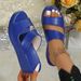 Women's Plus Size Summer Wedge Sandals - Comfortable Open-Toe Platform Shoes With Adjustable Straps For Wide Feet_vogvips.com