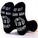 All-cotton mid-tube casual creative socks floor socks sole letter non-slip adhesive socks_vogvips.com