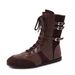 Women Boxing Boots 2025 New Xinjiang Grassland Travel Lace-Up Martin Women's Flat Training Boxing Short Boots_vogvips.com