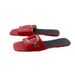 New Plus Square Metal Buckle Fluorescent Flat Slippers For Women, Fashionable Color_vogvips.com