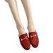 Women's Suede Mules, 2026 Summer New Style, Slip-On Flat Mules For Outdoor Wear, Plus Size_vogvips.com