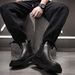 European Warm Series Men's Martin Spring British Work High Ankle Mid Top Casual Leather Shoes Trendy Military Boots_vogvips.com