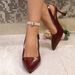 2026 Summer New Style Women's Pointed Toe Stiletto Heel Shoes, Shallow Buckle French High-Heel Sandals, Comfortable And_vogvips.com