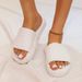 Women's Shoes Summer Large Size Thick Bottom Color Towel Fabric Fur Slippers For Women_vogvips.com