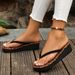 Summer New Style Platform Wedge Sandals, Flip Flops, Plus Size, Casual, For Women_vogvips.com