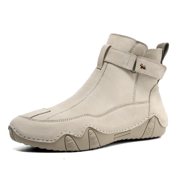 Retro Style Martin Boots Men's Leather Large Size Men's Shoes High Top Wear-resistant Outdoor Casual Shoes_vogvips.com