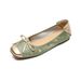 French Single Shoes Women's Flat Bow Grandma Shoes Soft Sole Light Mouth Silver Mary Jane Shoes_vogvips.com