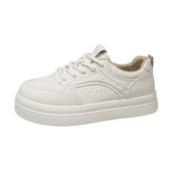 Genuine Leather White Shoes Women, Soft Sole, Comfortable For The Feet, 2026 New Early Spring Women's Casual Sports_vogvips.com