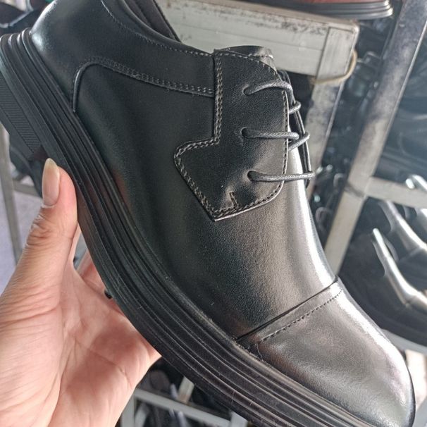 Suitable For All Seasons Men's Business Three-Joint Leather Shoes Black Brown_vogvips.com