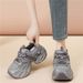 silver Dad Shoes Are Comfortable, Casual, Versatile, And Popular Sports Shoes For Women, Designed To Increase Height With Thick Soles For Petite Women_vogvips.com