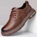 2024 Autumn New Business Casual Men's Work Large Head Durable Lace-up British Fashion Leather Shoes_vogvips.com