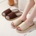 Linen Hotel Slippers, Disposable Slippers For Guesthouses, Beauty Salons, Home Use, Foreign Trade, Men's Thickened Non-slip Slippers_vogvips.com