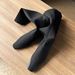 Cowhide Version ~ Minimalist Row Style Versatile Stretch Slim Women Socks Square Toe Flat Not Over-the-Knee Long Boots_vogvips.com