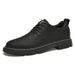 Tattooed Round Head Men's Platform Martin Shoes Sewing Line Retro Outdoor Low Heel Casual Big Head Men's Shoes_vogvips.com