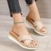 Women's Shoes Large Size Women's Thick Bottom Wedge Heel Cross Strap Fish Mouth Sandals Casual And Comfortable_vogvips.com