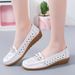 New Spring And Autumn Wedge Driving Shoes For Plus Pregnant Women, Flat Casual Loafers, Hollow Design, Size 44_vogvips.com