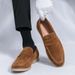 Men's Large Size Casual Fashion Slip-On Loafers Trendy Simple Formal Business Leather Shoes_vogvips.com