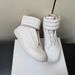 Black Fashionable Men's Flat High Top Made Of Genuine Leather Material, Black/White Street Style Casual Shoes_vogvips.com