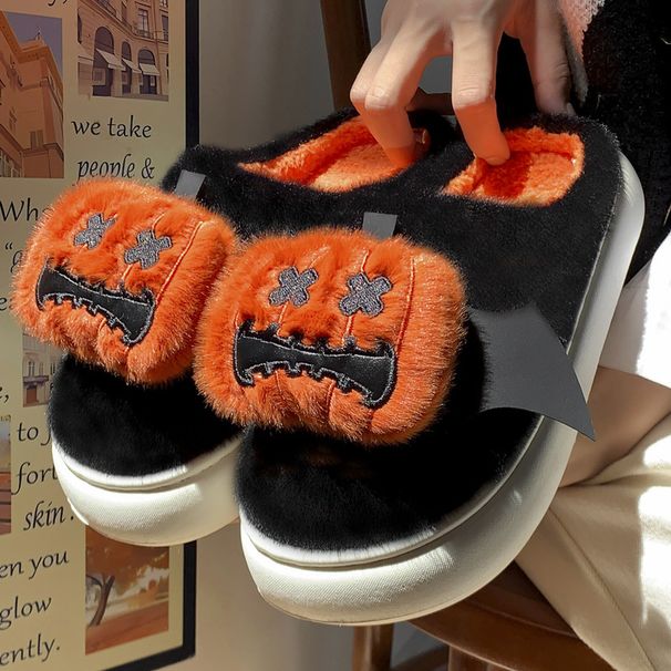 Cross-Border Halloween Funny Clown For Women Winter Warm Non-Slip Santa Claus Pumpkin Unicorn Cotton Slippers_vogvips.com