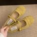 Shallow Mouth Red Single For Women Spring And Autumn New French Style Gentle Fairy Suede Mary Jane Shoes Flat Loafers_vogvips.com