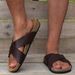 Men's Minimalist Set With Flat Heel Cross And Wooden Slippers_vogvips.com