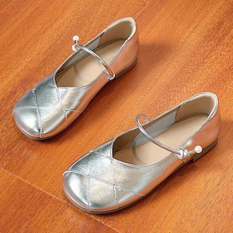 Mary Jane Single Women's Summer French Shallow Mouth Skirt Flat Bottom Soft Soled Shoes For Women 2025 New Gentle Style_vogvips.com