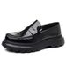 Top Layer Cowhide Thick Soled Leather For Men, Big Head New Style, Raised Leather, Breathable British Casual Derby Shoes_vogvips.com