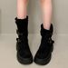 Yueyu Thick-Soled Versatile British Style Height-Increasing Martin For Women 2025 New Autumn Winter Slimming Short Boots_vogvips.com