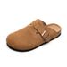 Women's Leather Slip-On Platform Shoes New Style Height Increasing Super Popular Spring Autumn Slippers_vogvips.com